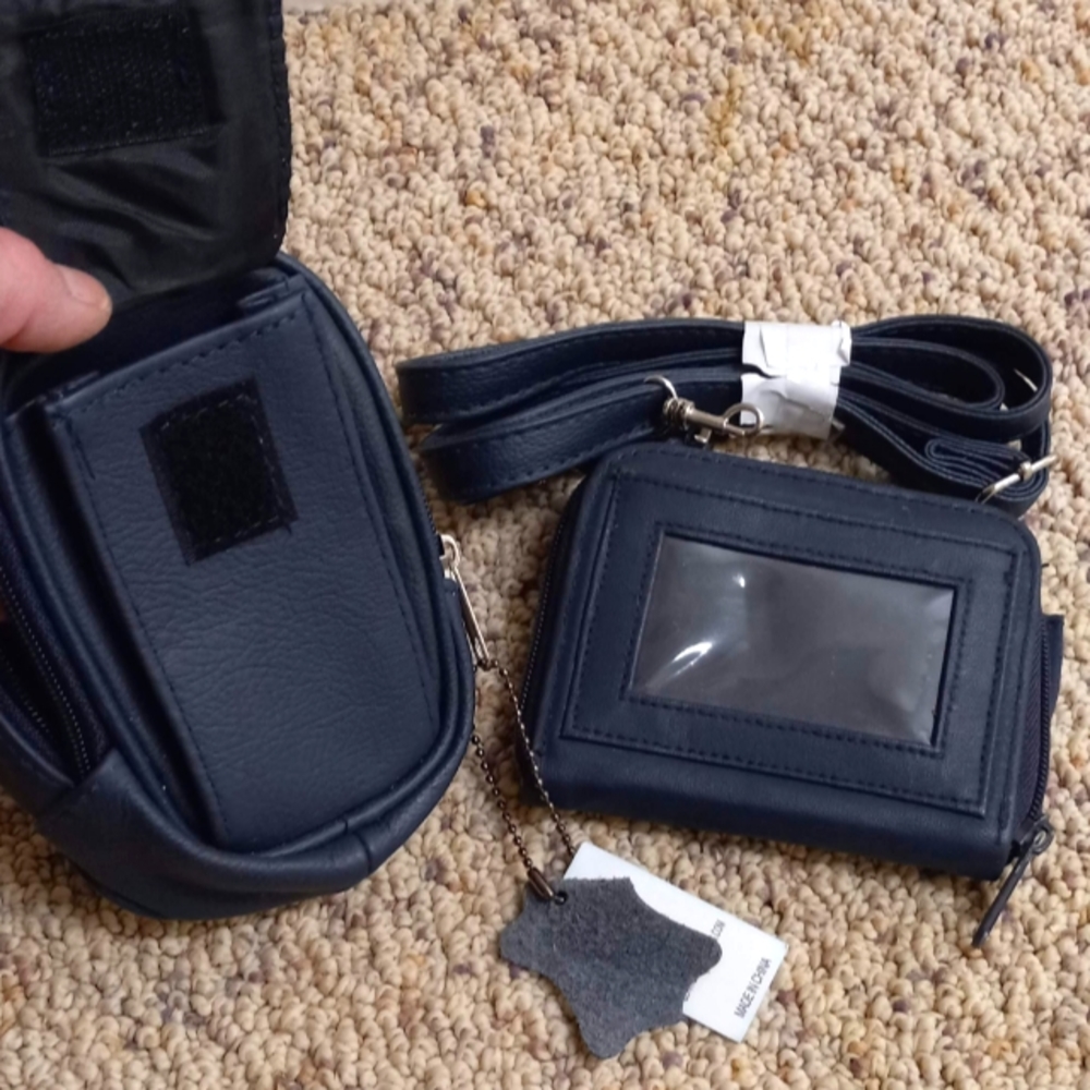 Small satchel with matchibg wallet clutch